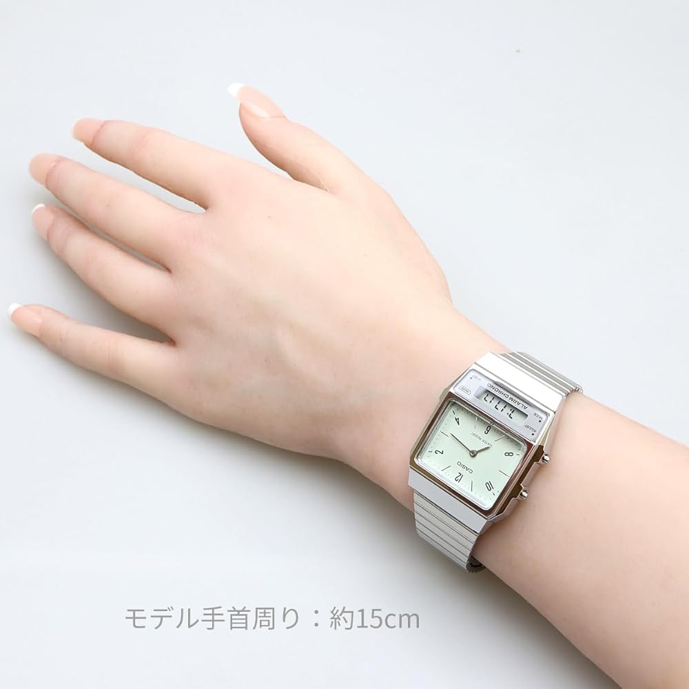 Casio Standard Analog-Digital Quartz Watch AQ-800E-3A Unisex Pale Green International Model