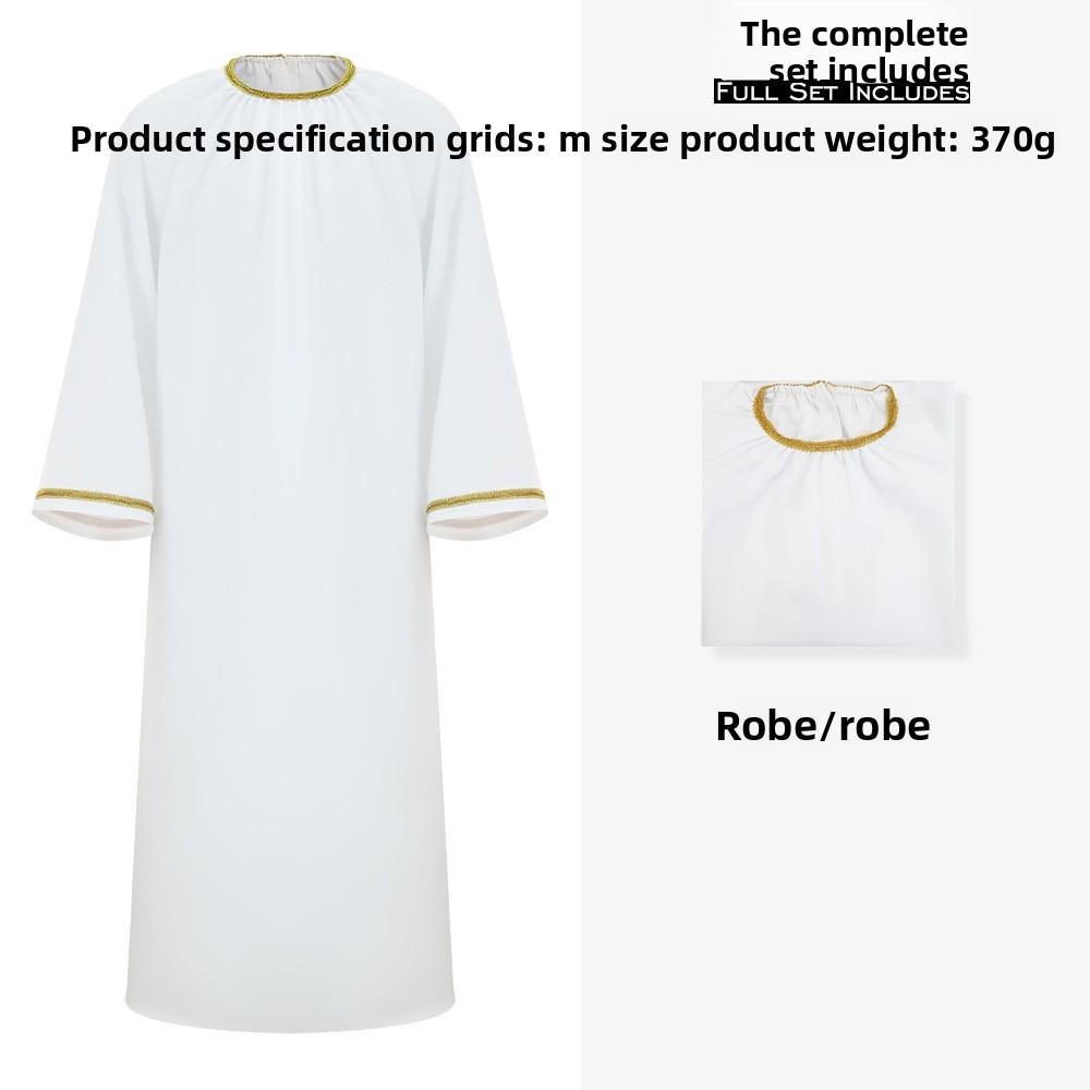 Good Omens Aziraphale Costume With Clergy Robe For Halloween Cosplay And Stage Performance
