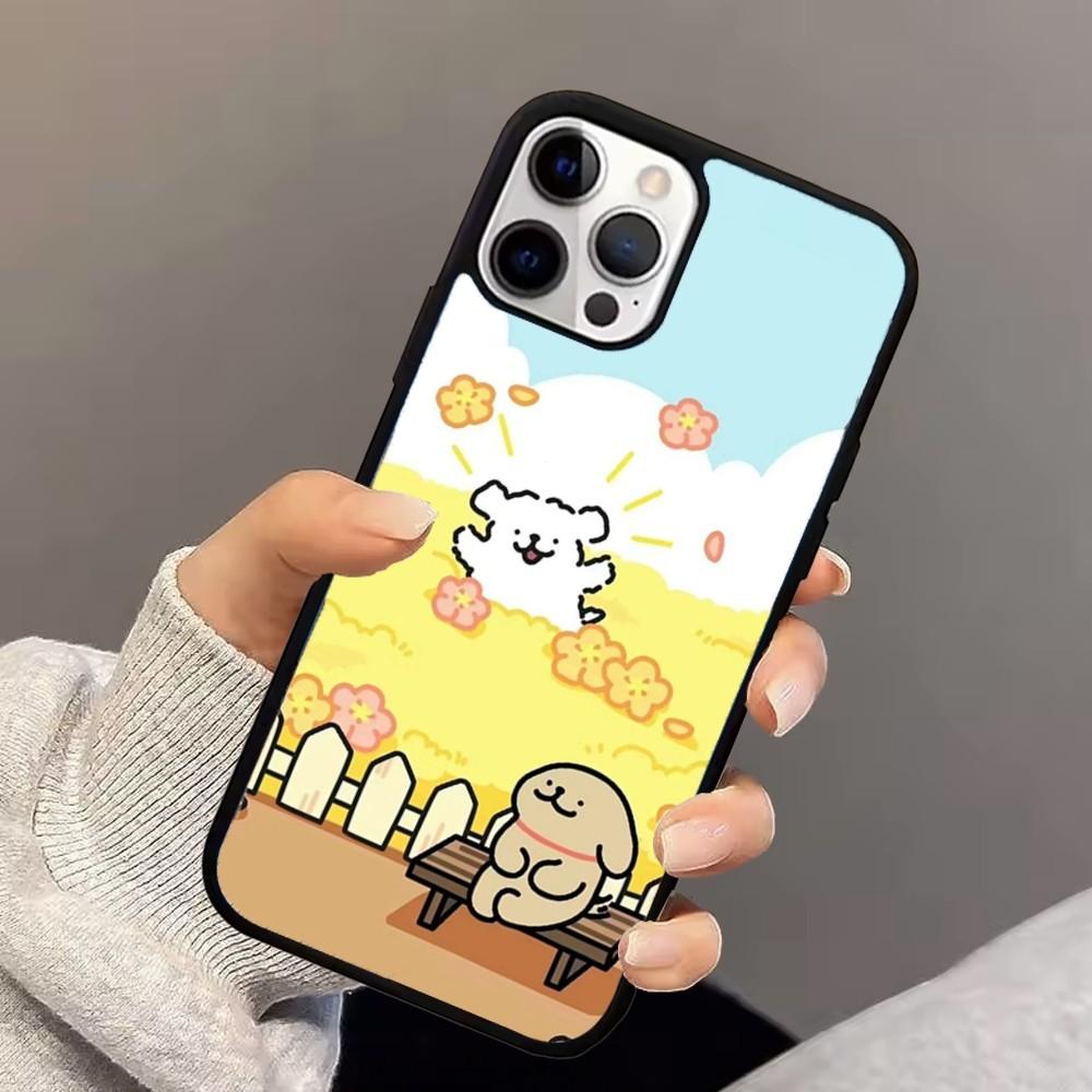 L-Line Puppy Maltese Phone Case For iPhone 16,15,14,13,12,11,Pro,Max,Plus,Mini,Magsafe,Magnetic Wireless Charging Case