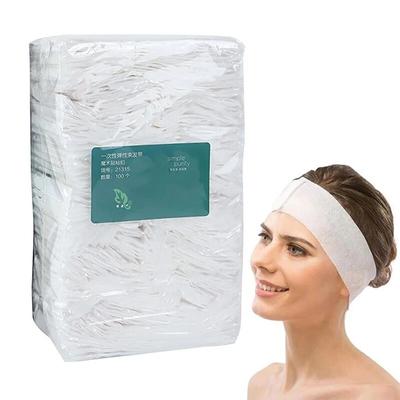 Non -Woven Skin Management Spa Facial Headband 10pcs /Set Disposable Non -Slip Beauty Salon Makeup Elastic Wrap Hair Band Buckle