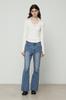 CURRENT Collar U-Neck Long Sleeve [Ivory]