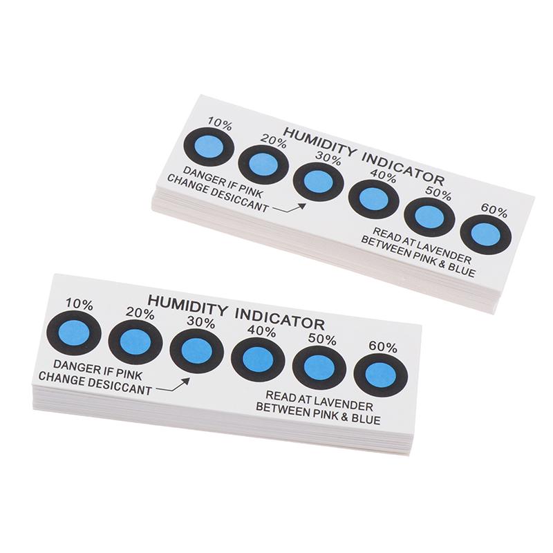 50Pcs For Testing 10%-60% Humidity In Closed Containers Test Paper Card Blue Six-point Humidity Indicator Card