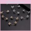 Butterfly Ear Climber Earrings Copper Alloy Sophisticated Nonpierced Jewelry