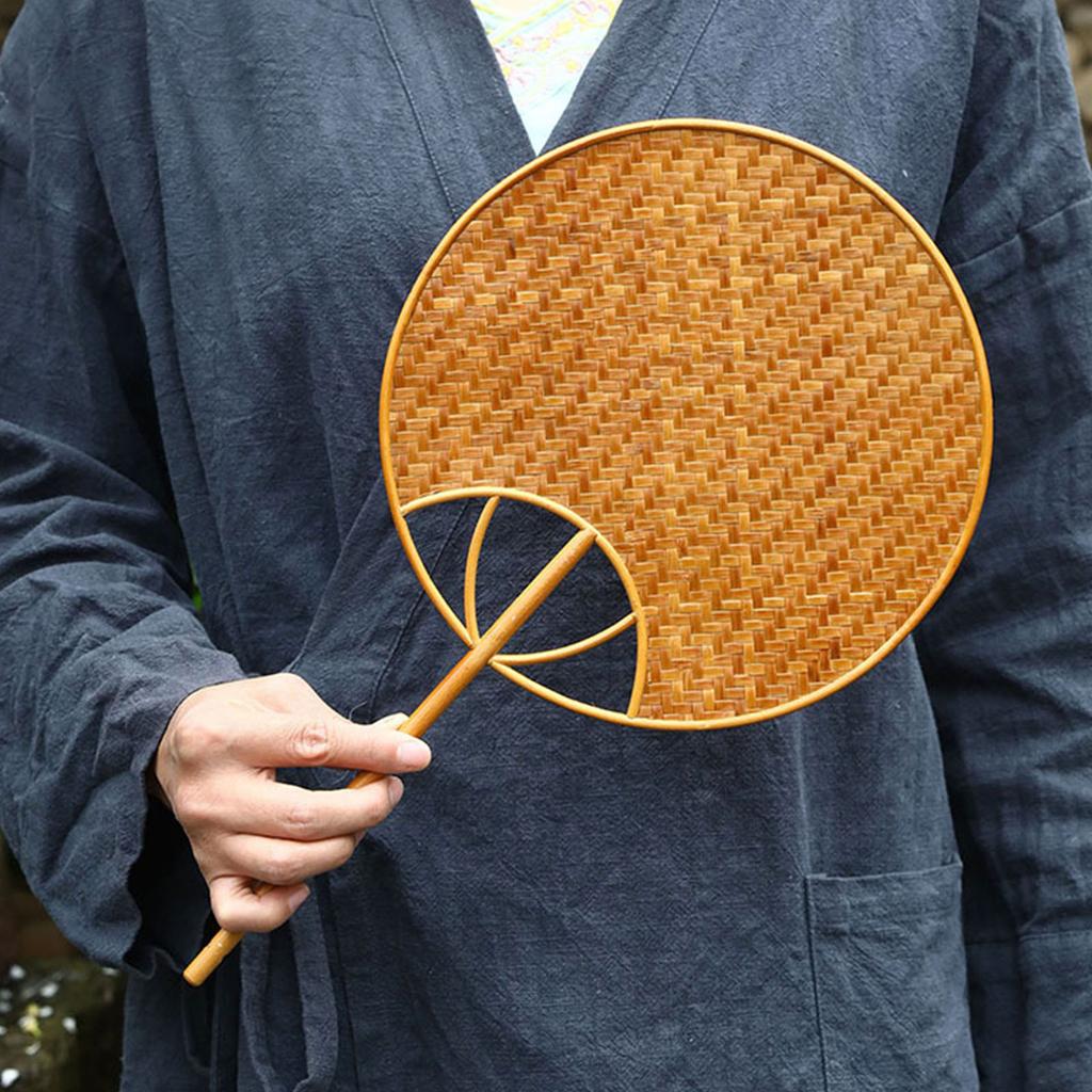 Handarbeiten Bambus Gewebter Fächer Tragbarer Kühlfächer für Sommerkühlung Paddel und Hochzeiten Partys Heim Wanddekorationen Geschenk