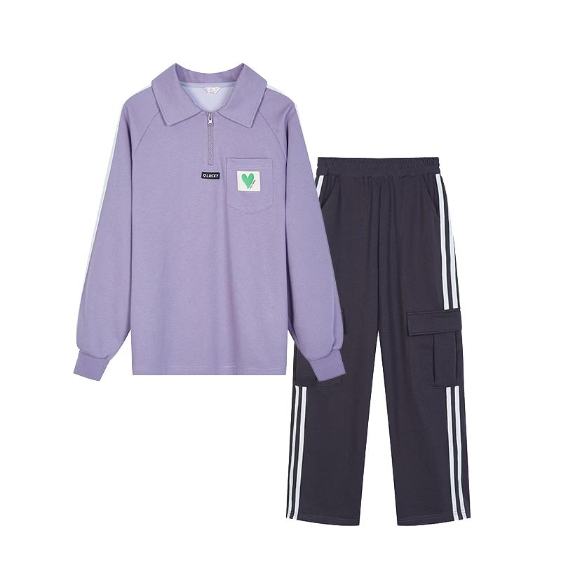 Fuluomi Girls Two-Piece Casual Tracksuit Set 160