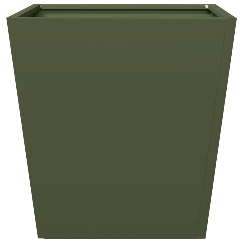 Vidaxl Garden Planter, Olive Green, 40X40X40 Cm, Steel