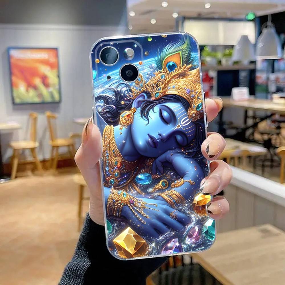 

Чехол для телефона Вишну Харе Кришна для iPhone 16,15,14,13,12,11 Pro,Max,Plus,X,XS,XR,SE,Mini Прозрачный Силиконовый Мягкий iPhone15plus