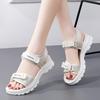 Sommer Damensandalen mit dicker Sohle Damenmode Leichte Klettverschluss Outdoor Freizeitsandalen Strandschuhe Hausschuhe für Mädchen