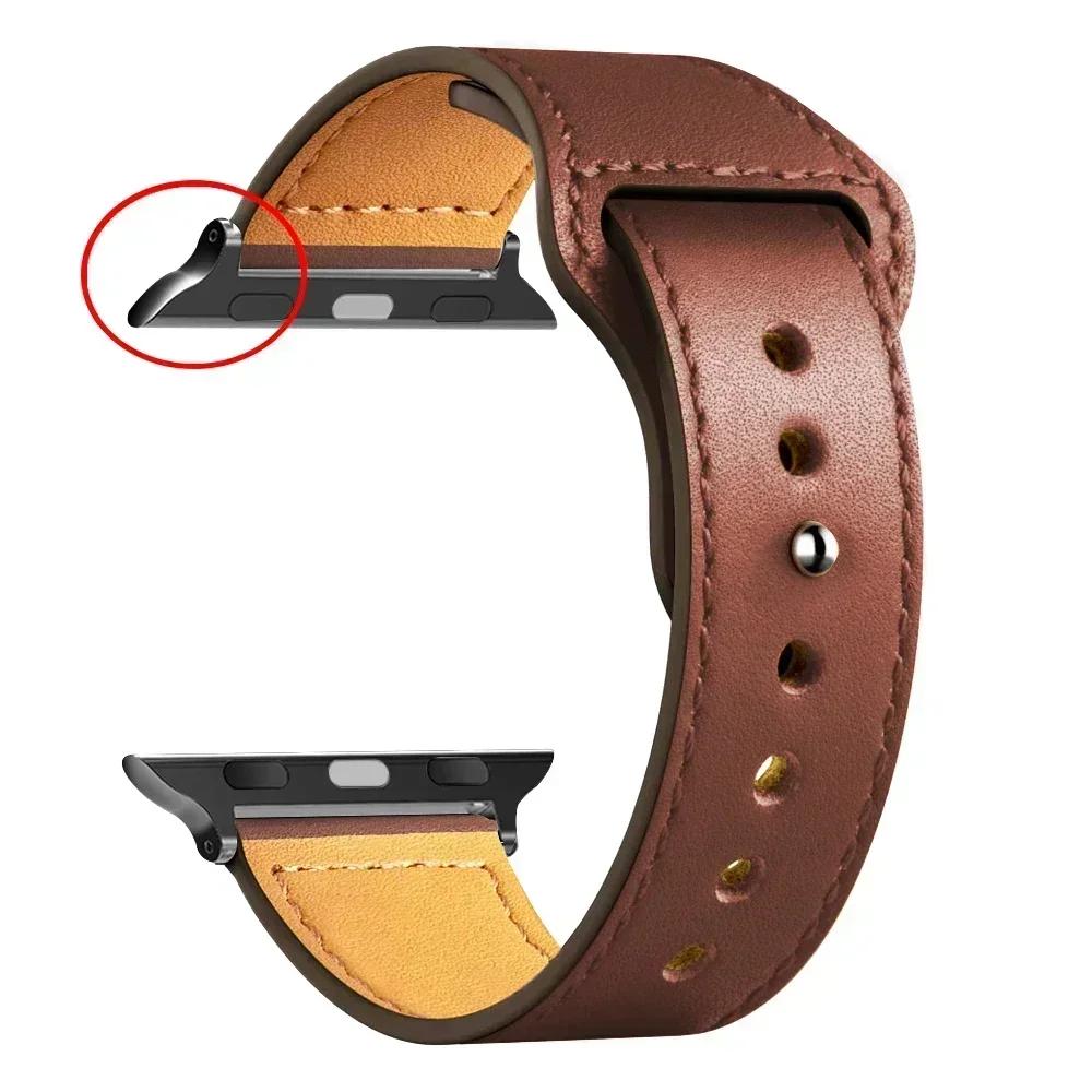Sport Loop Leather Band For Watch Straps 41mm/45mm 42mm 46mm 40-44mm Bracelet iWatch Series 10 9 8 7 4 5 6 Se Ultra 2 49mm