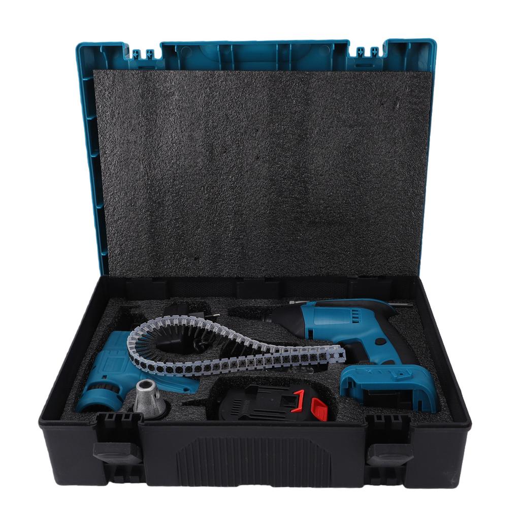 Cordless   Screw   and Screwdriver Automatic Feed Screwdriver Chain Nail   With 4000mAh Battery and Tool Box for Home Improvement