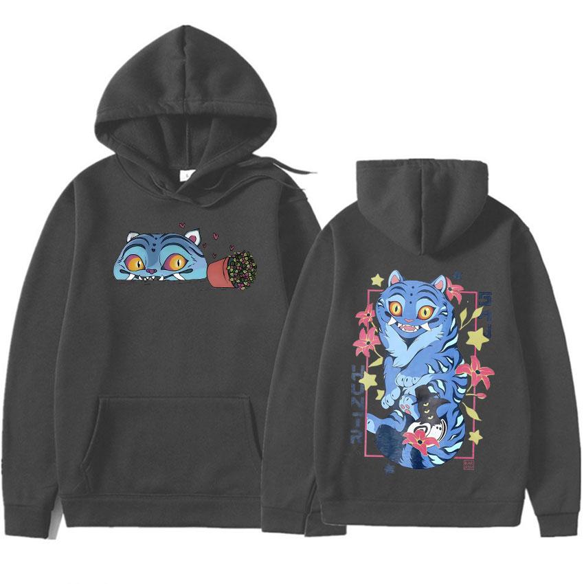 KPop Demon Hunters Derpy Tiger Hoodie Harajuku Fashion Pullovers Men's Women Clothing Oversized Aesthetic Sweatshirt