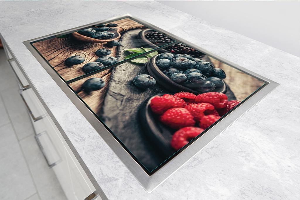 SZKLANA PŁYTA OCHRONNA NA KUCHENKĘ 90x52 OWOCE