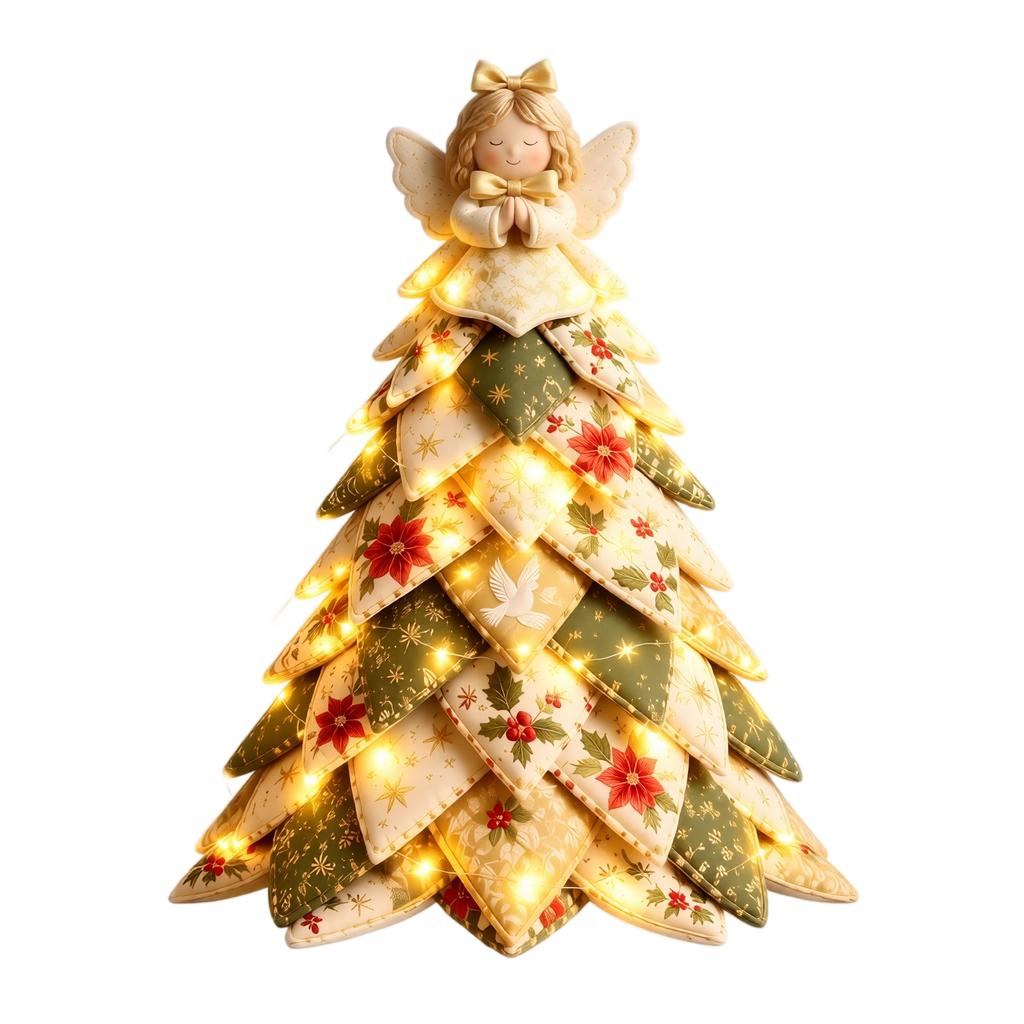 Decorative Patchwork Set with Lights for Holiday and Everyday Decor