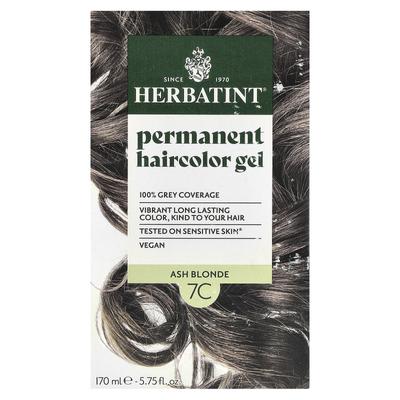 Gel Colorante Permanente per Capelli, 7C, Biondo Cenere, 135ml(4.56 Oz Fl)