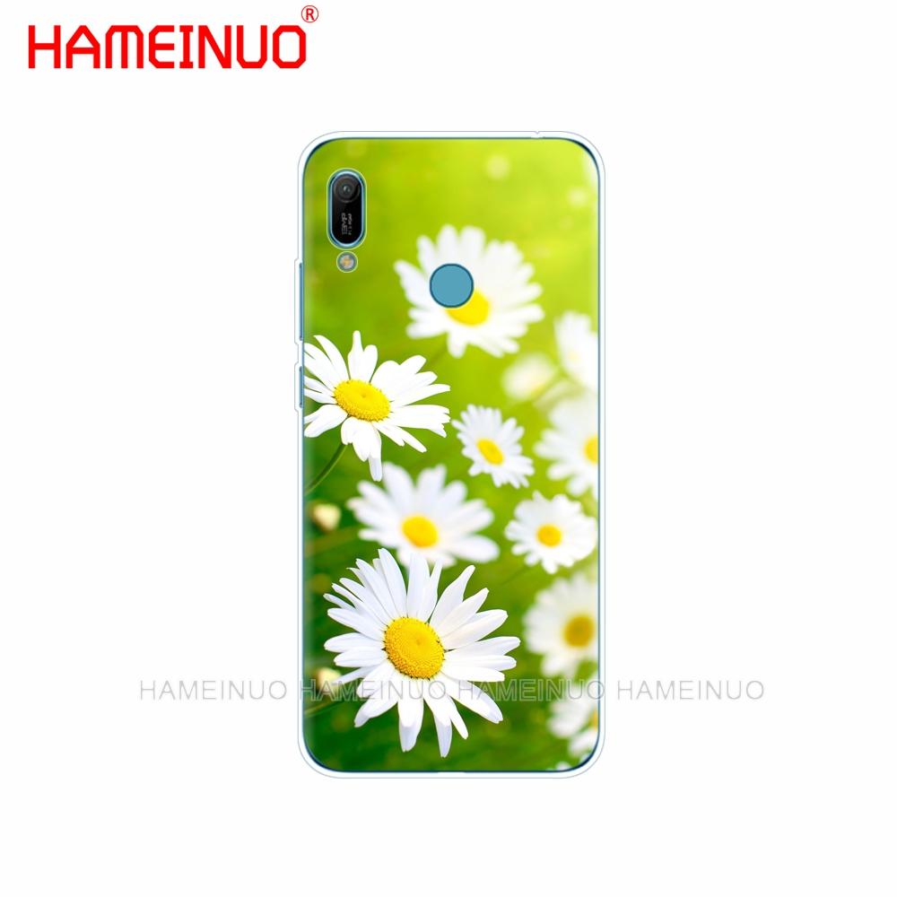 Funda de silicona para teléfono para huawei Y5 Y6 Y7 Y9 PRO PRIME 2019 honor 8s 8a 20 LITE PRO 10i view 20 V20 mariquita de cuatro hojas margarita