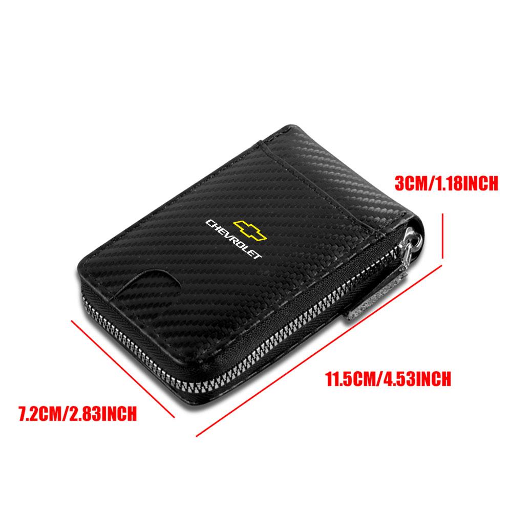 Carbon Fiber Credit Card Holder Men Wallets Anti Theft Wallet For Chevrolet Creation Corvette Cruze Lacetti Sonic Spark Sail 3