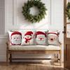 Soft Throw Cushion Case 2D Printed Snowman Pillow Cover Atmosphere Christmas Pillow Covers  Sofa
