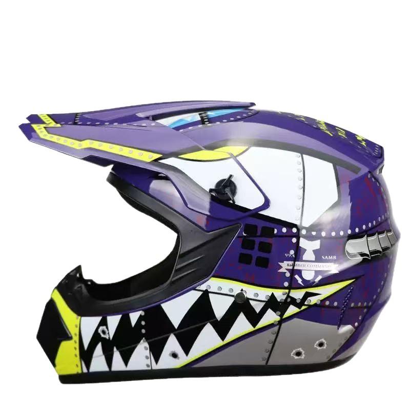 Cool Off-Road Helmet ABS Motorcycle Helmet, Men's Bicycle Helmet, Mountain Biking Helmet, Go-kart Helmet