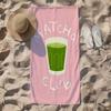 Spicy Margs Margarita Beach Towel Cute Summer Cocktail Print Quick Dry Sandproof Absorbent Towel for Beach Travel Vacation