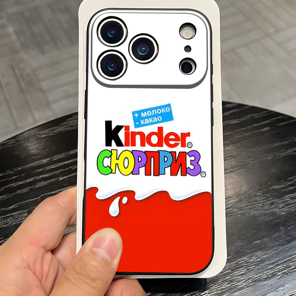 Trolly Egg K-KINDER JOY Surprise Phone Case For IPhone 17 Pro Max 16 15 14 Pro Max 13 11 X Xs Xr 8 7Plus Silicone Cover