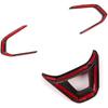 2023 2024 for Chevrolet Trax Steering Wheel Decorative Cover Trim ABS Red Interior Car Accessories 3pcs