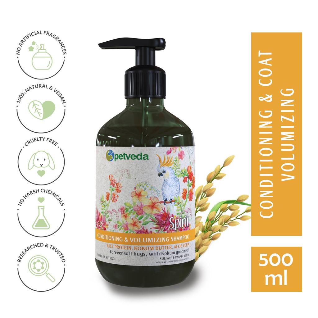 Shampoo-conditioner for Cats and Dogs (500 Ml), Conditioning & Volumizing Shampoo Petveda