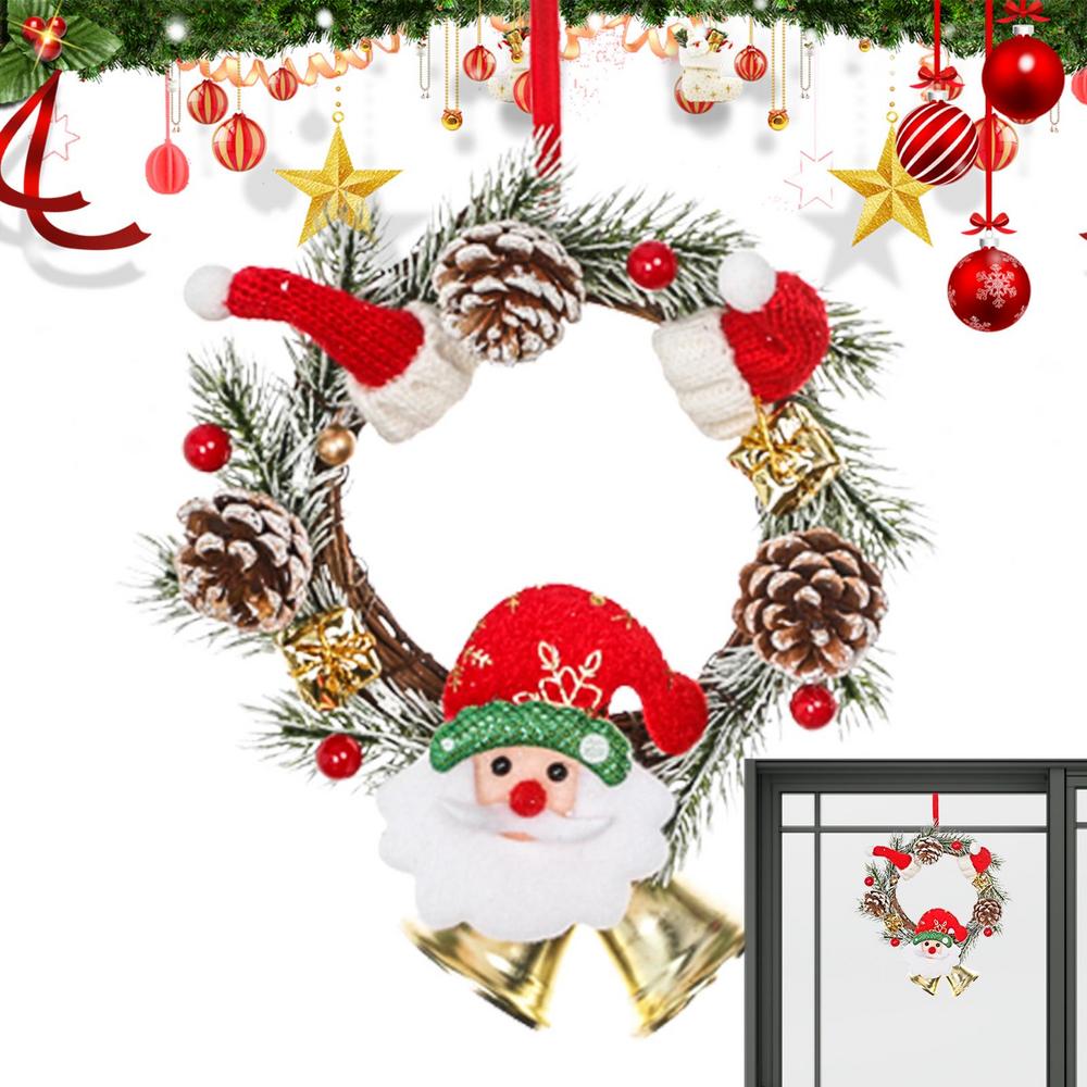 Weihnachtskranz für Haustür Fenster Wand Türdekoration Weihnachtsguirlande Ornament Halloween Partyzubehör