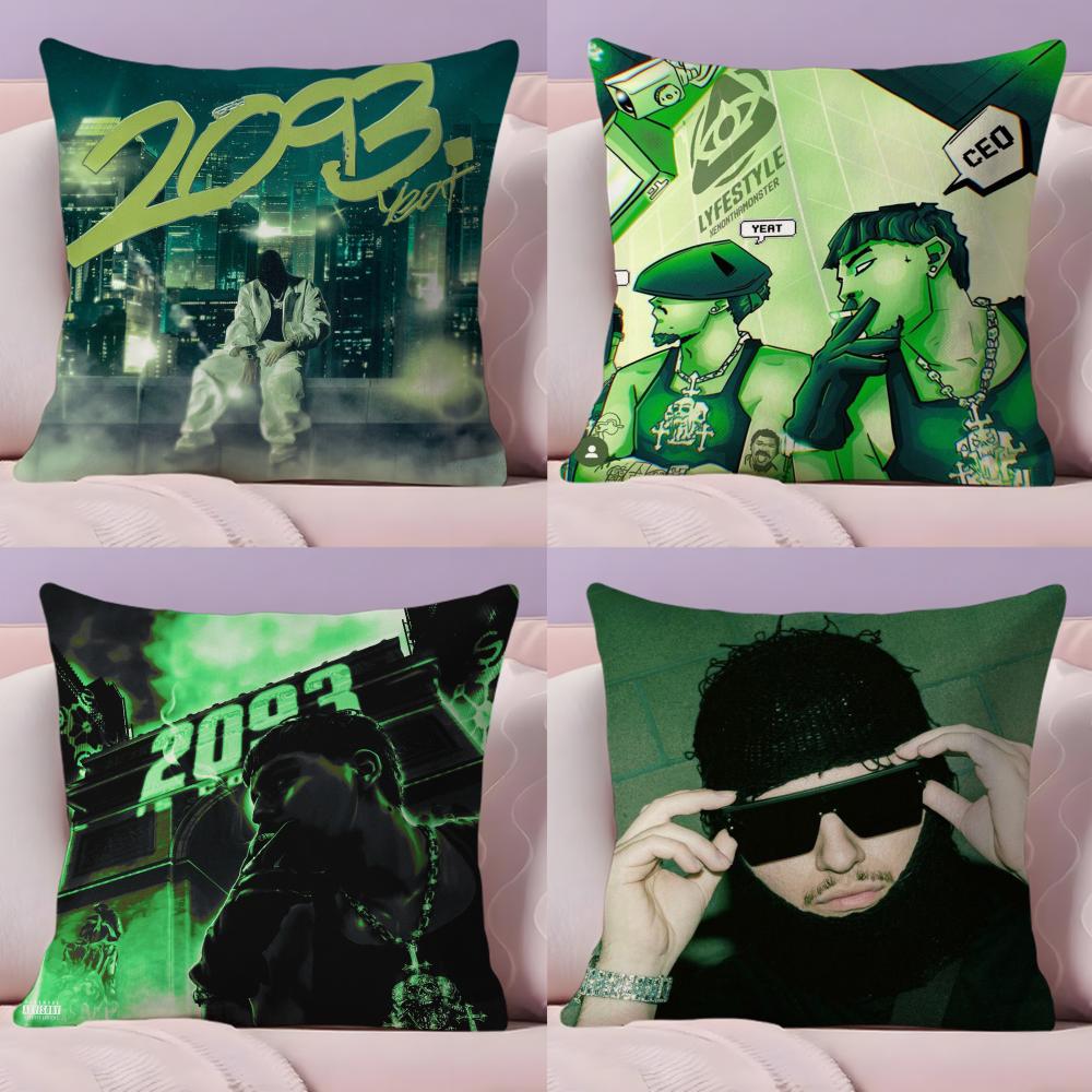 Rapper Yeat 2093 Pillow Case Short Plush Double-Sided Printing Home Machine Washable In Warm Winter Cushion Cover