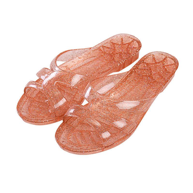Fashion 2025Sandals Shoes Women Transparent Jelly Slippers Female Beach Slides For Ladies Shoes and Sandals Size White Orange Red