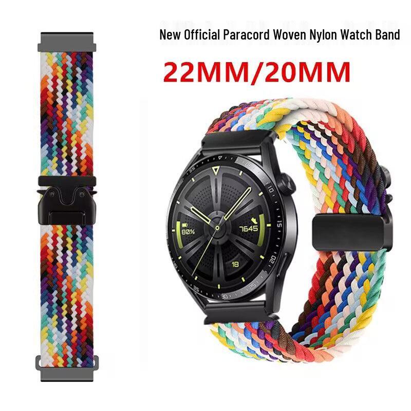 

Compatible Magnetic Woven Elastic Wristband for OPPO Watch 3 Pro 46mm (2/1 Gen) - Adjustable, 2022 Edition 20mm