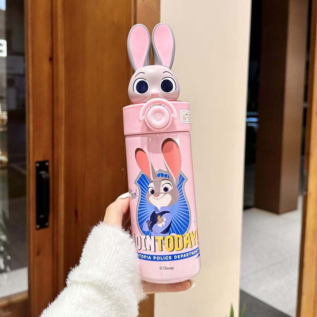 Judy Zootopia Insulated Water Bottle With Straw Lock For Travel And Gift