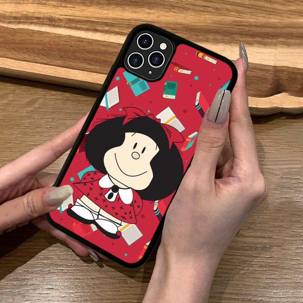 

Cartoon M-MafaldaS Anime For IPhone 17 16 15 14 13 12 11 Mini Pro Max Plus PC+TPU Back Phone Cover iPhone 17 Pro