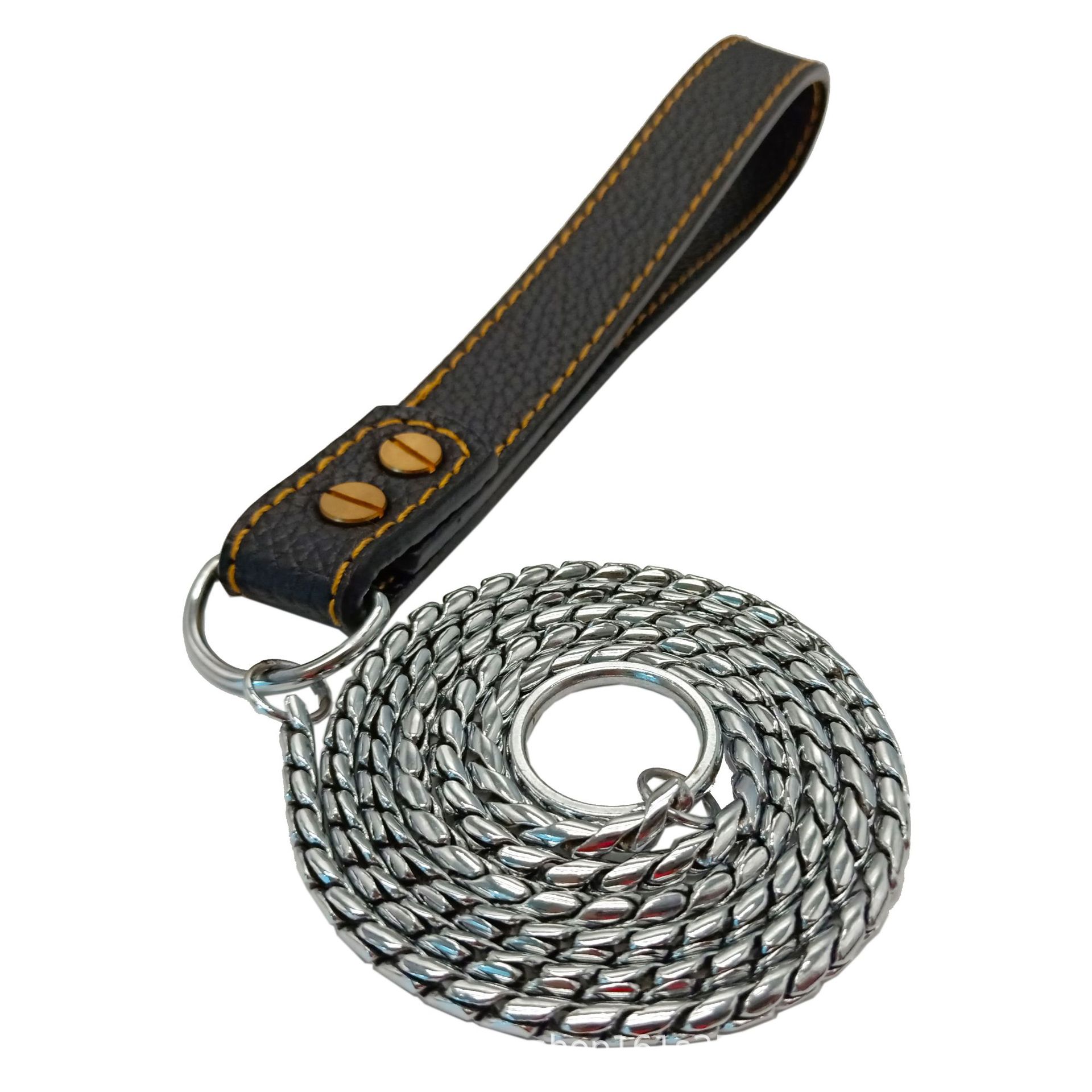 

Ремешок из чистой меди для больших, средних и маленьких домашних животных. Одна тяговая веревка. Цепное кольцо на шею. Взрывы для дрессировки собак соревновательного уровня. 4.5mm*125cm