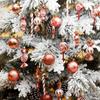 36PCS Electroplated Candy Cane Ornaments Shatterproof Lollipop Hanging Balls  Party Favors
