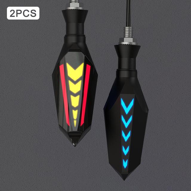 

2023 двухсторонний указатель поворота, светодиодный указатель поворота для мотоцикла, мигалка, встроенное реле, мигалка, универсальный болт M10, IP65 красный