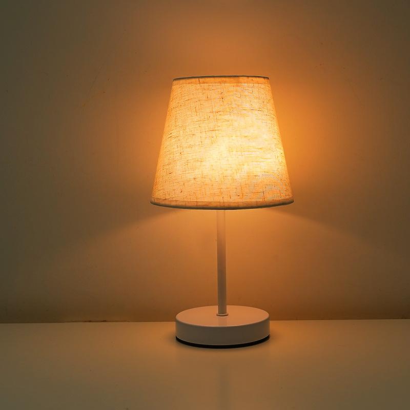 Led Bedside Lamp Night Light Desk Table Study Beside Room Bedroom Sleep Lighting Decoration Retro Pleated Sleeping