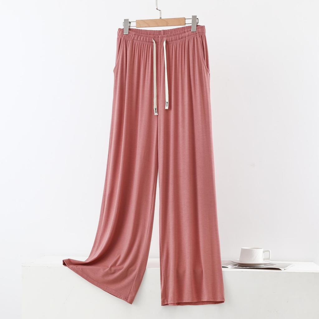 Women's Summer Wide-Leg Modal Pajama Pants - Breathable, Loose-Fit, Plus Size, Mosquito Repellent Home Wear