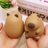 Capybara Slow Rebound Squeeze Toy Kawaii Brown Squeeze Toys Cartoon Capybara Stress Relief Decompression Toys for Kid Best Gift
