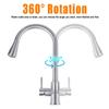 Nowoczesna Kuchnia Nowa Stal nierdzewna Bateria Mieszająca Zlew Wylewka Obrotowa Wyciągana Srebrna