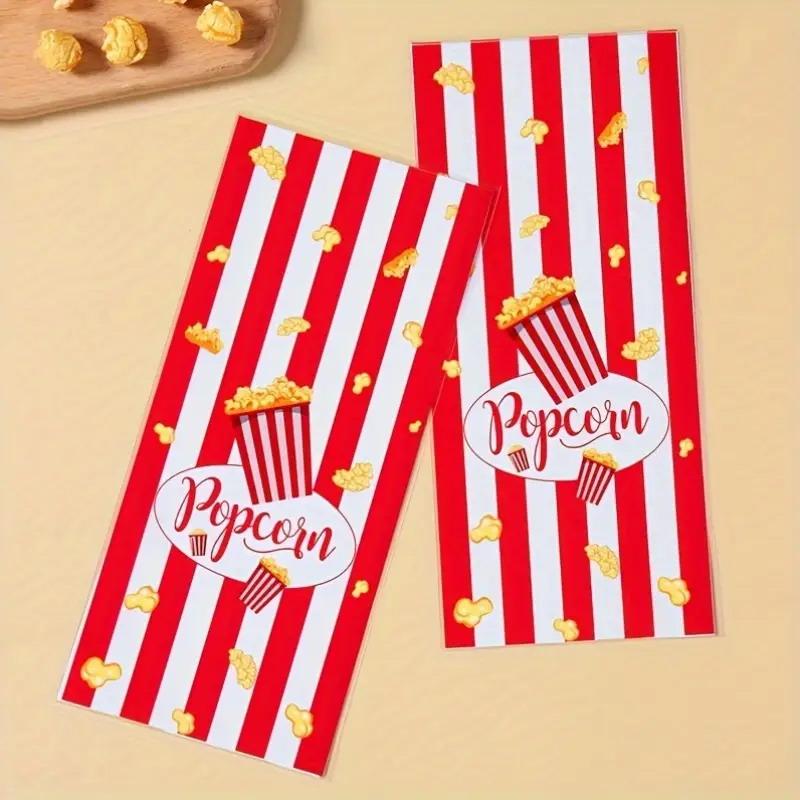 25/50/100 Buc Pungi Ambalaj Popcorn Pungi cu Dungi de Carnaval Cupe Portabile pentru Alimente Pungi pentru Gustări Mini Recipiente pentru Delicii Consumabile pentru Petrecere