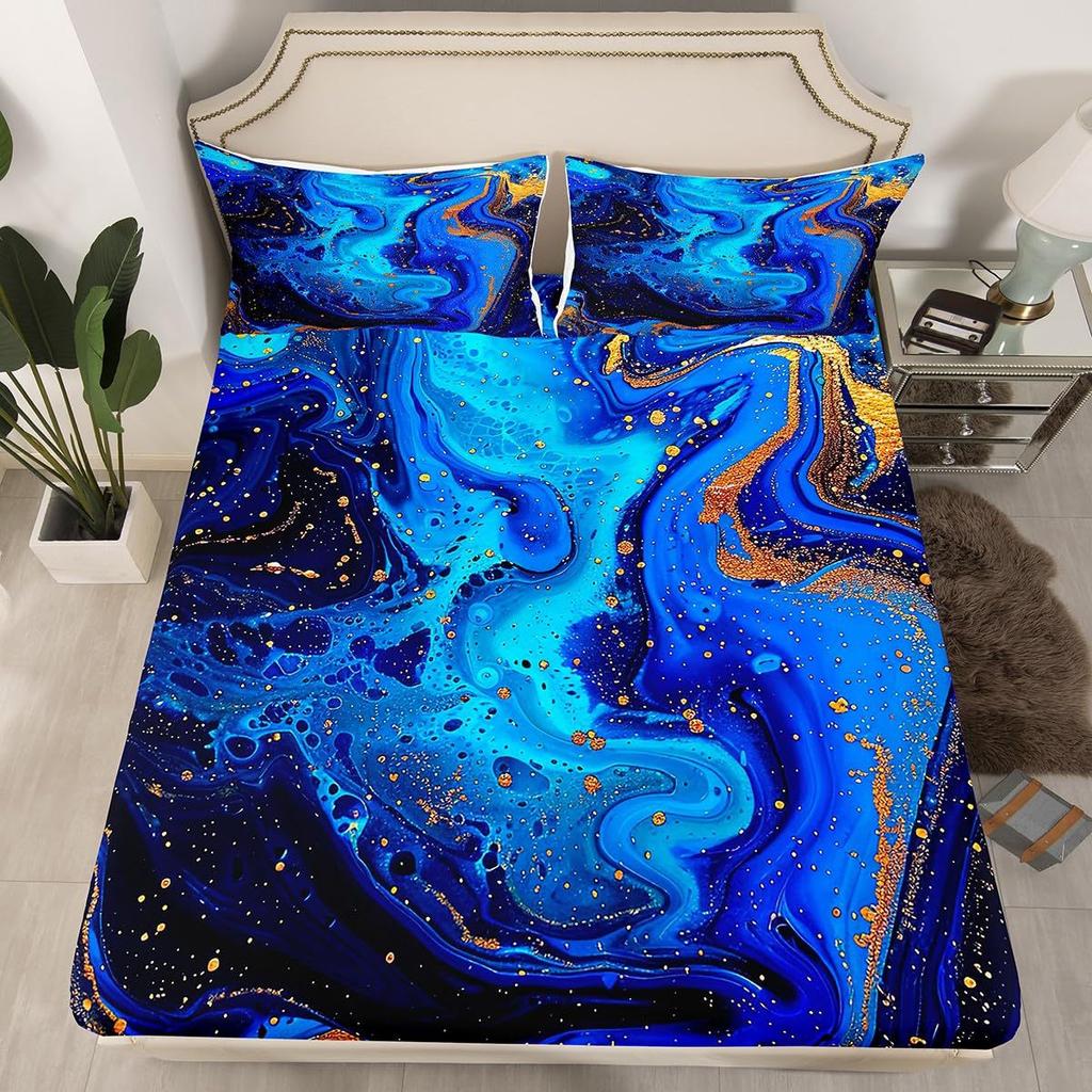 Cartoon Graffiti Muster Bettmütze Dreiteilig Digitaldruck Bettwäsche Bettmütze Dreiteiliges Set Kinder Und Erwachsene