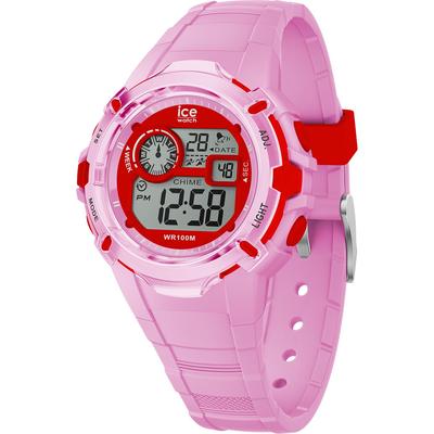 Yetkili Distribütör Ice Watch Erkek Kadın 023268 Ice Digit Explorer Lovely Pembe Küçük 40mm Dijital