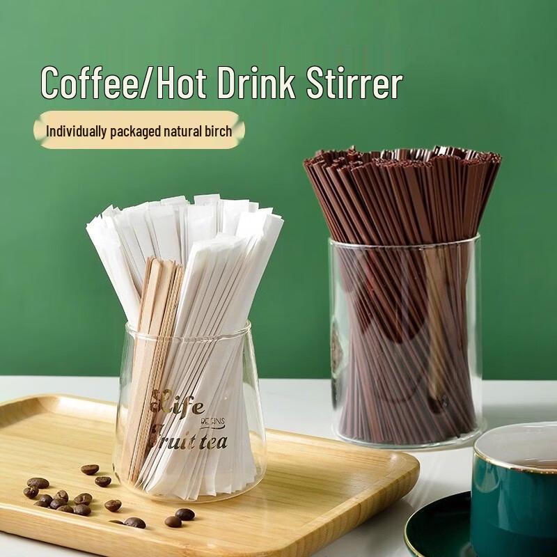 ZISIZ Disposable Coffee & Milk Tea Stirrers