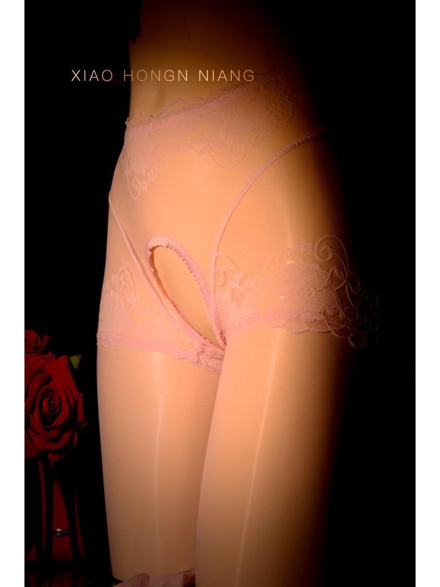 

Мереживні колготки з відкритим кроком, глянцеві чорні - Сексуальні колготки проти затяжок для жінок XL Glossy Panties Integrated Open Crotch рожевий