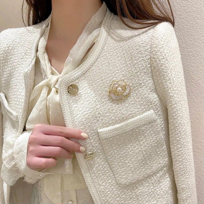 1Pc Fashion Luxury Rhinestone Imitation Pearl Pin for Women Fashion Clothes Corsage Jewelry Accessories