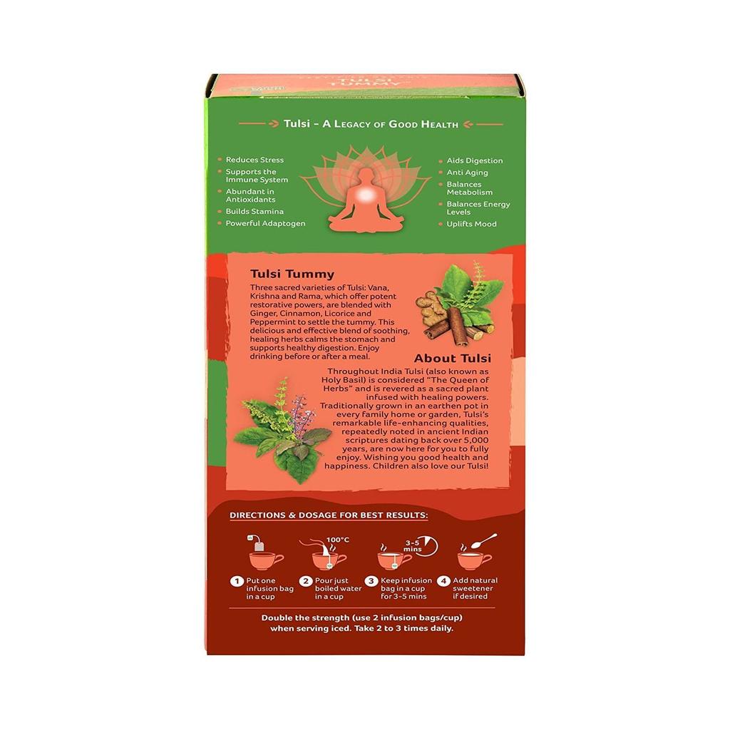 Чай Тулси Тамми: для пищеварения (25 пак, 1,8 г), Tulsi Tummy,  Organic India
