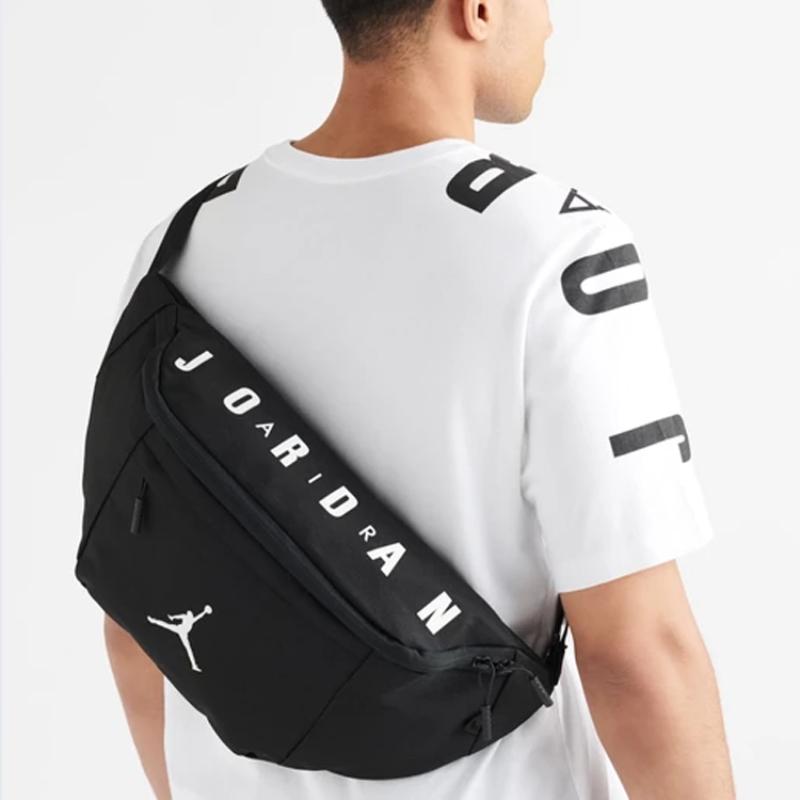 Jordan Polyester Crossbody Bag, Fanny Pack Regular Unisex Black Jordan 9A0242