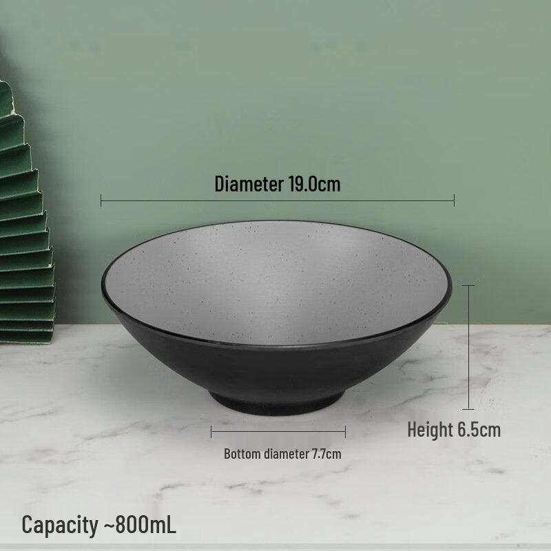 ZISIZ High-Temperature Melamine Noodle & Soup Bowl Set