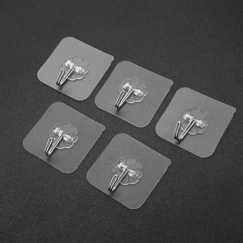 Jujie Seamless Transparent Adhesive Wall Hooks