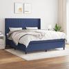 VidaXL Divan Bed with Mattress Blue 160x200 Cm Fabric - Model 3131607
